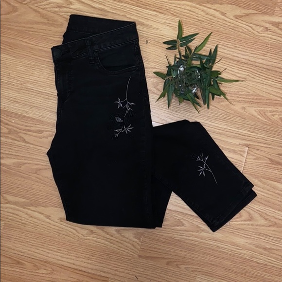 Kut from the Kloth Denim - kut from the kloth Diana skinny black floral jeans